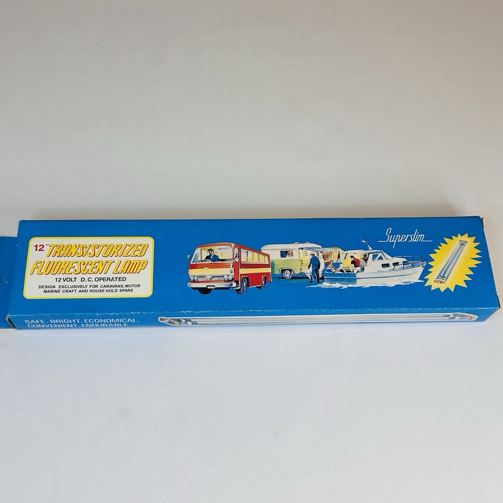 RV Motorhome Camper 12" Transistorized Fluorescent Light Lamp 12V DC Superslim